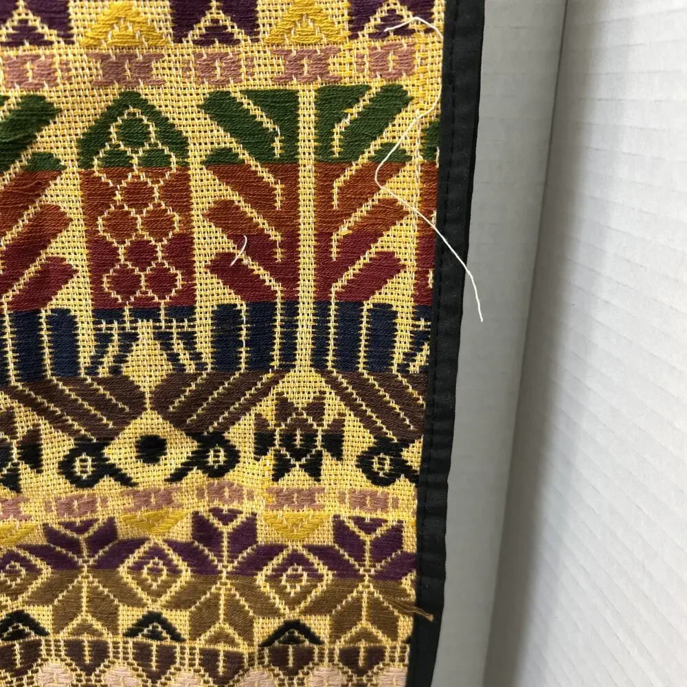 Guatemalan Quetzal Bird Hand Woven Textile Wall Hanging 17 X 41